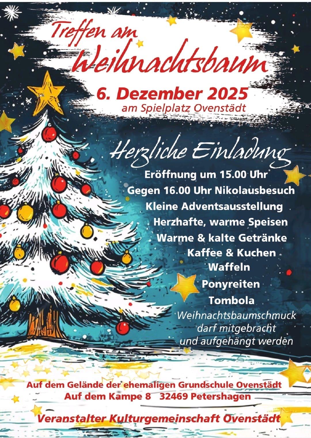 Treffen am Weihnachtsbaum am Spielplatz Ovenstädt